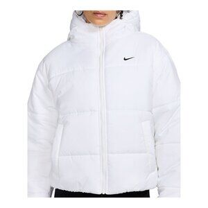 Nike Women's Therma-fit Hooded Classic Puffer Jacket - White - Size XS NWT